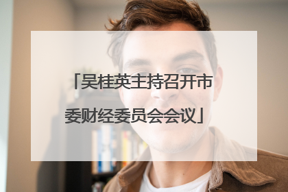 吴桂英主持召开市委财经委员会会议