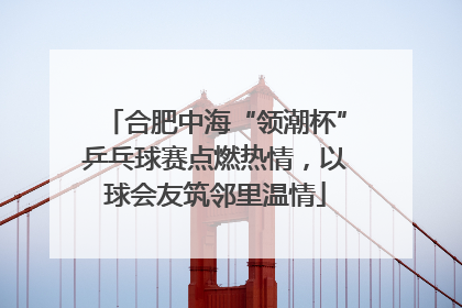 合肥中海“领潮杯”乒乓球赛点燃热情，以球会友筑邻里温情
