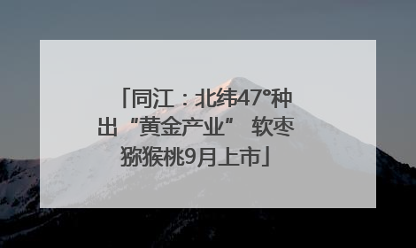 同江：北纬47°种出“黄金产业” 软枣猕猴桃9月上市