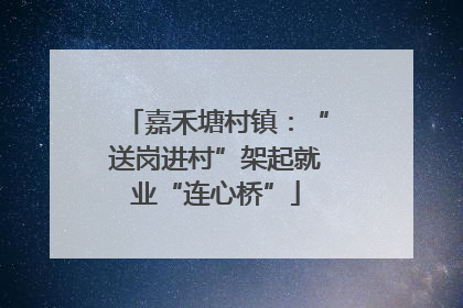 嘉禾塘村镇：“送岗进村”架起就业“连心桥”