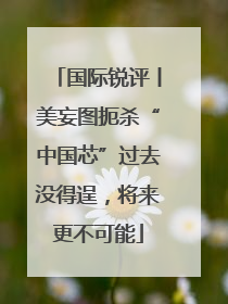 国际锐评丨美妄图扼杀“中国芯”过去没得逞，将来更不可能