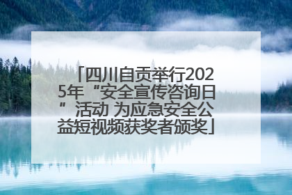 四川自贡举行2025年“安全宣传咨询日”活动 为应急安全公益短视频获奖者颁奖