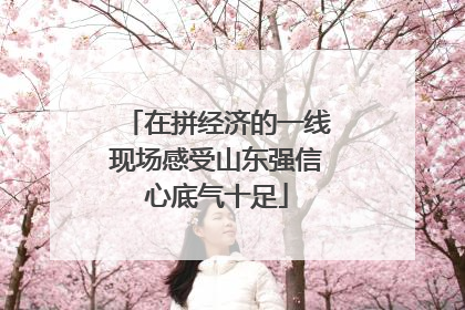 在拼经济的一线现场感受山东强信心底气十足