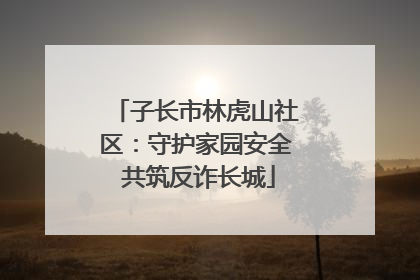 子长市林虎山社区：守护家园安全 共筑反诈长城