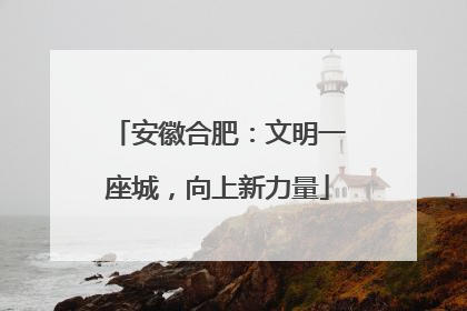 安徽合肥：文明一座城，向上新力量