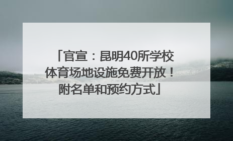 官宣：昆明40所学校体育场地设施免费开放！附名单和预约方式