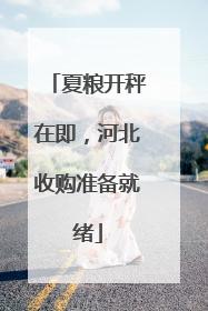 夏粮开秤在即，河北收购准备就绪