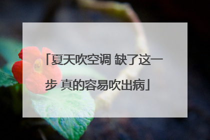夏天吹空调 缺了这一步 真的容易吹出病