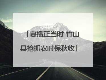 夏播正当时 竹山县抢抓农时保秋收