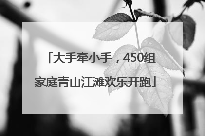 大手牵小手，450组家庭青山江滩欢乐开跑