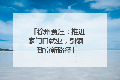 徐州贾汪：推进家门口就业，引领致富新路径