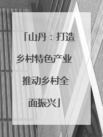 山丹：打造乡村特色产业 推动乡村全面振兴