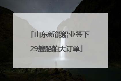 山东新能船业签下29艘船舶大订单