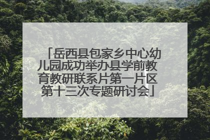 岳西县包家乡中心幼儿园成功举办县学前教育教研联系片第一片区第十三次专题研讨会