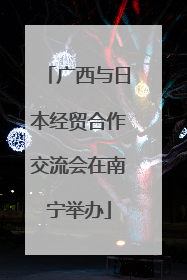 广西与日本经贸合作交流会在南宁举办