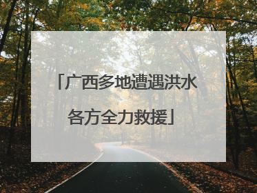 广西多地遭遇洪水 各方全力救援