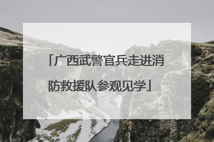 广西武警官兵走进消防救援队参观见学