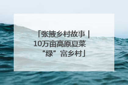 张掖乡村故事｜10万亩高原夏菜“绿”富乡村