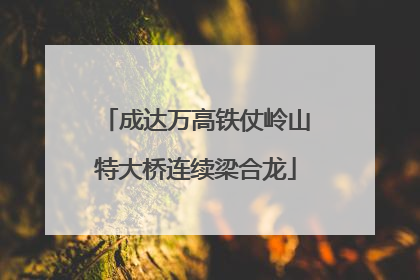 成达万高铁仗岭山特大桥连续梁合龙