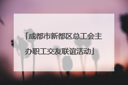 成都市新都区总工会主办职工交友联谊活动