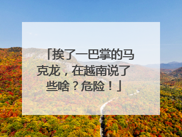 挨了一巴掌的马克龙，在越南说了些啥？危险！