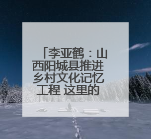 李亚鹤：山西阳城县推进乡村文化记忆工程 这里的乡土故事很动人
