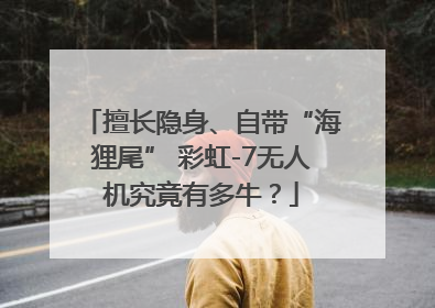 擅长隐身、自带“海狸尾” 彩虹-7无人机究竟有多牛？