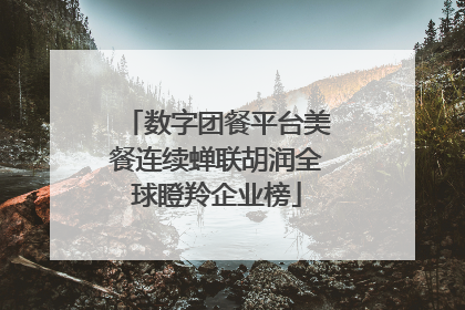 数字团餐平台美餐连续蝉联胡润全球瞪羚企业榜
