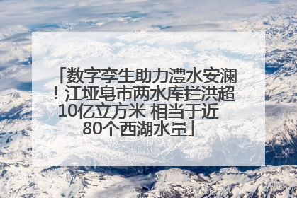 数字孪生助力澧水安澜！江垭皂市两水库拦洪超10亿立方米 相当于近80个西湖水量