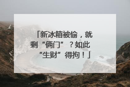 新冰箱被偷，就剩“俩门”？如此“生财”得拘！