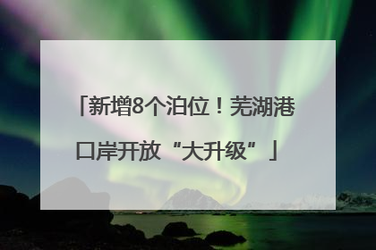 新增8个泊位！芜湖港口岸开放“大升级”