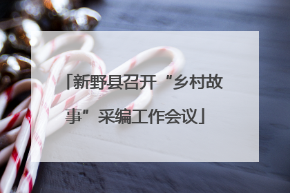 新野县召开“乡村故事”采编工作会议