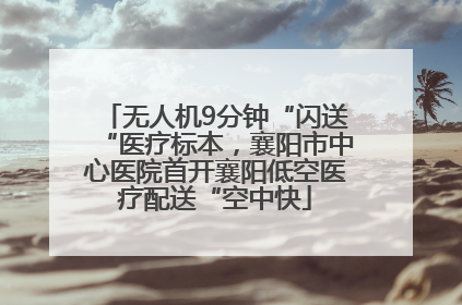 无人机9分钟“闪送“医疗标本，襄阳市中心医院首开襄阳低空医疗配送“空中快