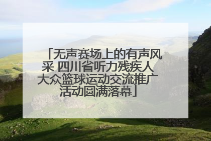 无声赛场上的有声风采 四川省听力残疾人大众篮球运动交流推广活动圆满落幕