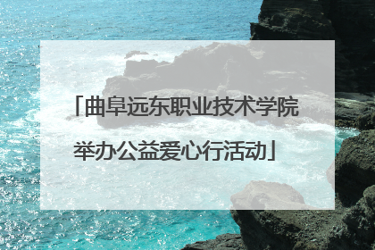 曲阜远东职业技术学院举办公益爱心行活动