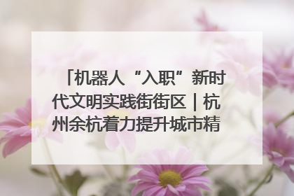 机器人“入职”新时代文明实践街街区｜杭州余杭着力提升城市精细化智能化管理水平