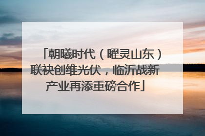 朝曦时代（曜灵山东）联袂创维光伏，临沂战新产业再添重磅合作