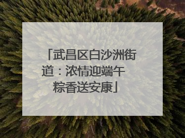 武昌区白沙洲街道：浓情迎端午 粽香送安康