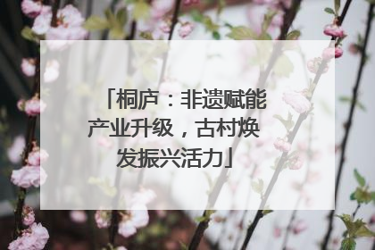 桐庐：非遗赋能产业升级，古村焕发振兴活力