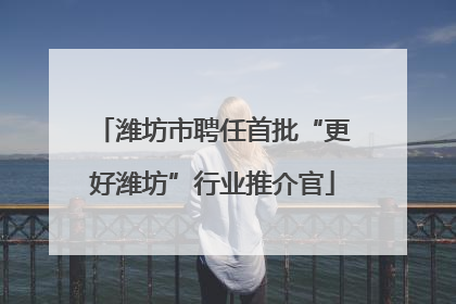 潍坊市聘任首批“更好潍坊”行业推介官