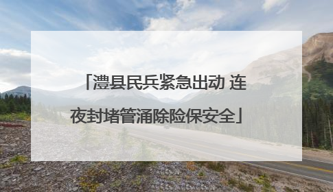 澧县民兵紧急出动 连夜封堵管涌除险保安全