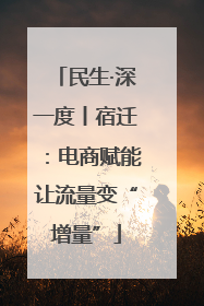 民生·深一度丨宿迁：电商赋能让流量变“增量”