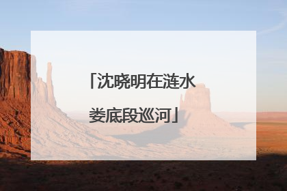 沈晓明在涟水娄底段巡河