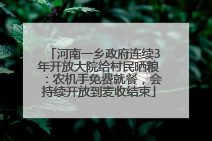 河南一乡政府连续3年开放大院给村民晒粮：农机手免费就餐，会持续开放到麦收结束