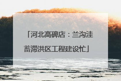 河北高碑店：兰沟洼蓄滞洪区工程建设忙
