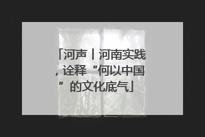 河声丨河南实践，诠释“何以中国”的文化底气