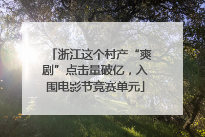 浙江这个村产“爽剧”点击量破亿，入围电影节竞赛单元