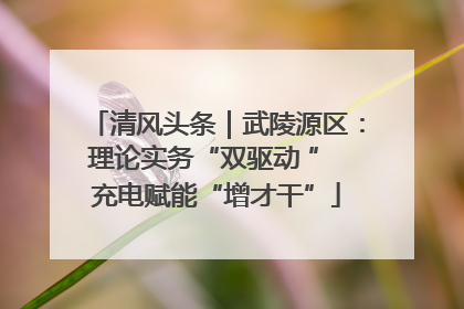 清风头条｜武陵源区：理论实务“双驱动 ” 充电赋能“增才干”