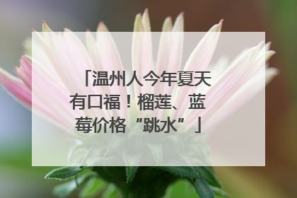 温州人今年夏天有口福！榴莲、蓝莓价格“跳水”