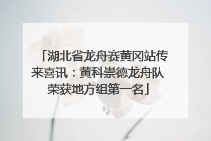 湖北省龙舟赛黄冈站传来喜讯：黄科崇德龙舟队荣获地方组第一名